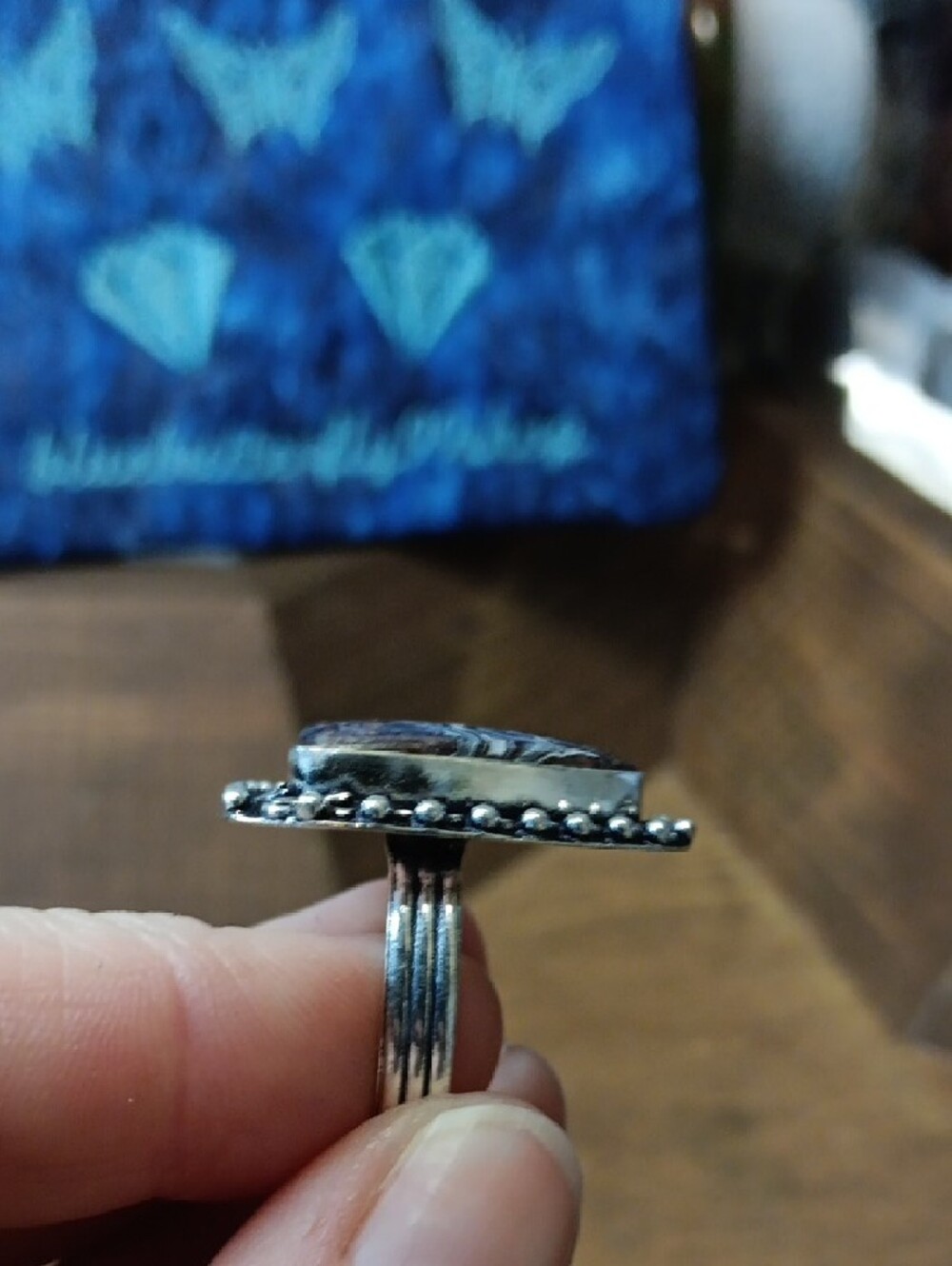 Triangular Multi-Color Stone Statement Ring - Picture 4 of 5